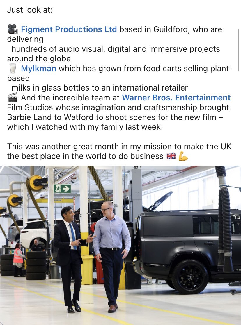 Figment Productions (@figmentprods) on Twitter photo Figment Productions is very proud to be recognised by the Prime Minister, <a href="/RishiSunak/">Rishi Sunak</a> in his LinkedIn post about British business today. It is great to be acknowledged for all the digital and immersive projects we work on around the globe. Figment Productions is very proud to be recognised by the Prime Minister, <a href="/RishiSunak/">Rishi Sunak</a> in his LinkedIn post about British business today. It is great to be acknowledged for all the digital and immersive projects we work on around the globe.