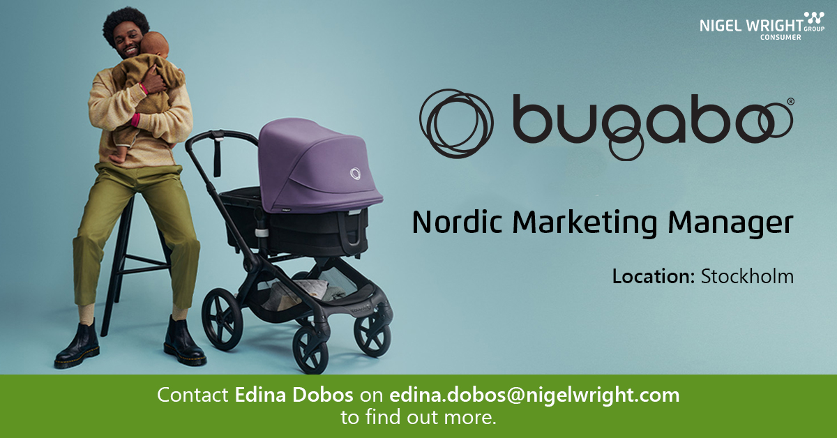 NWConsumer's tweet photo. Our client @Bugaboo is searching for a Nordic Marketing Manager in Stockholm. https://t.co/97O4MjPbIX The successful candidate will drive sales performance &amp; support the objective of re-establishing Bugaboo as the most desired, talked about &amp; recommended premium parenting brand. https://t.co/1fbPcLtXWQ