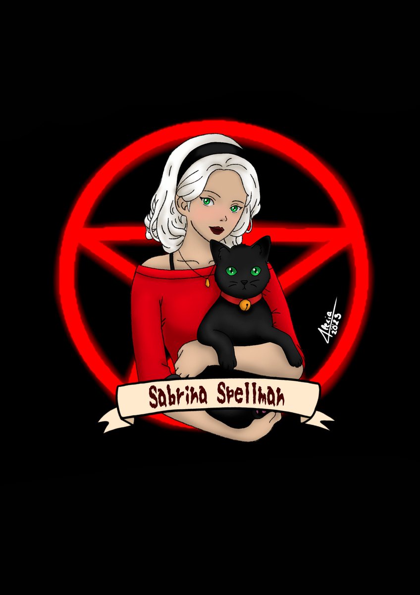 Alexiartdesign's tweet photo. 😈🐐 Sabrina Morningstar 🐈‍⬛🪄
.
.
.
#drawing #digitalillustration #sabrina #morningstar #sabrinamorningstar #sabrinaspellman #witch #witchclub #frightclub #fright #bruja #brujas #netflix #sabrinasecretosdebrujas #lasescalofriantesaventurasdesabrina  #hecate https://t.co/VWBurbrGI4