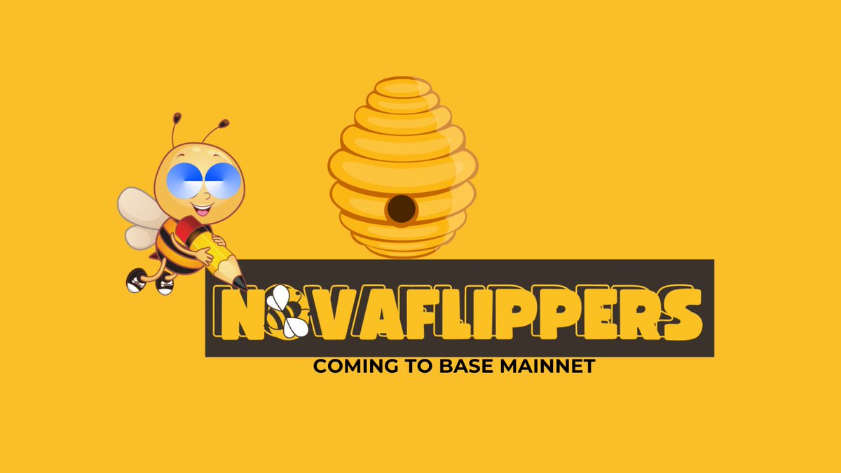 Novaflippers's tweet photo. We are coming to #BASE 

Bringing the first sweetness to base🐝
🍯Follow
❤️Like
♻️Retweet
🐝Comment $FLIP for a 🎁

#BuildOnBase #flip #airdrop https://t.co/HmK9it2YBc