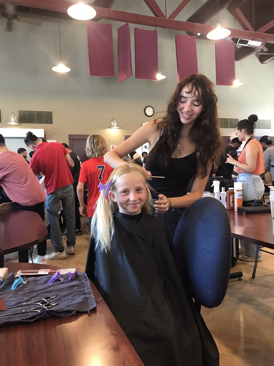 CurlyQsJHS's tweet photo. Back to school “cutz 4 kidz” was a good time! Proud of our JHS cosmos volunteering their time and talents https://t.co/N9Mx1hQ5U5