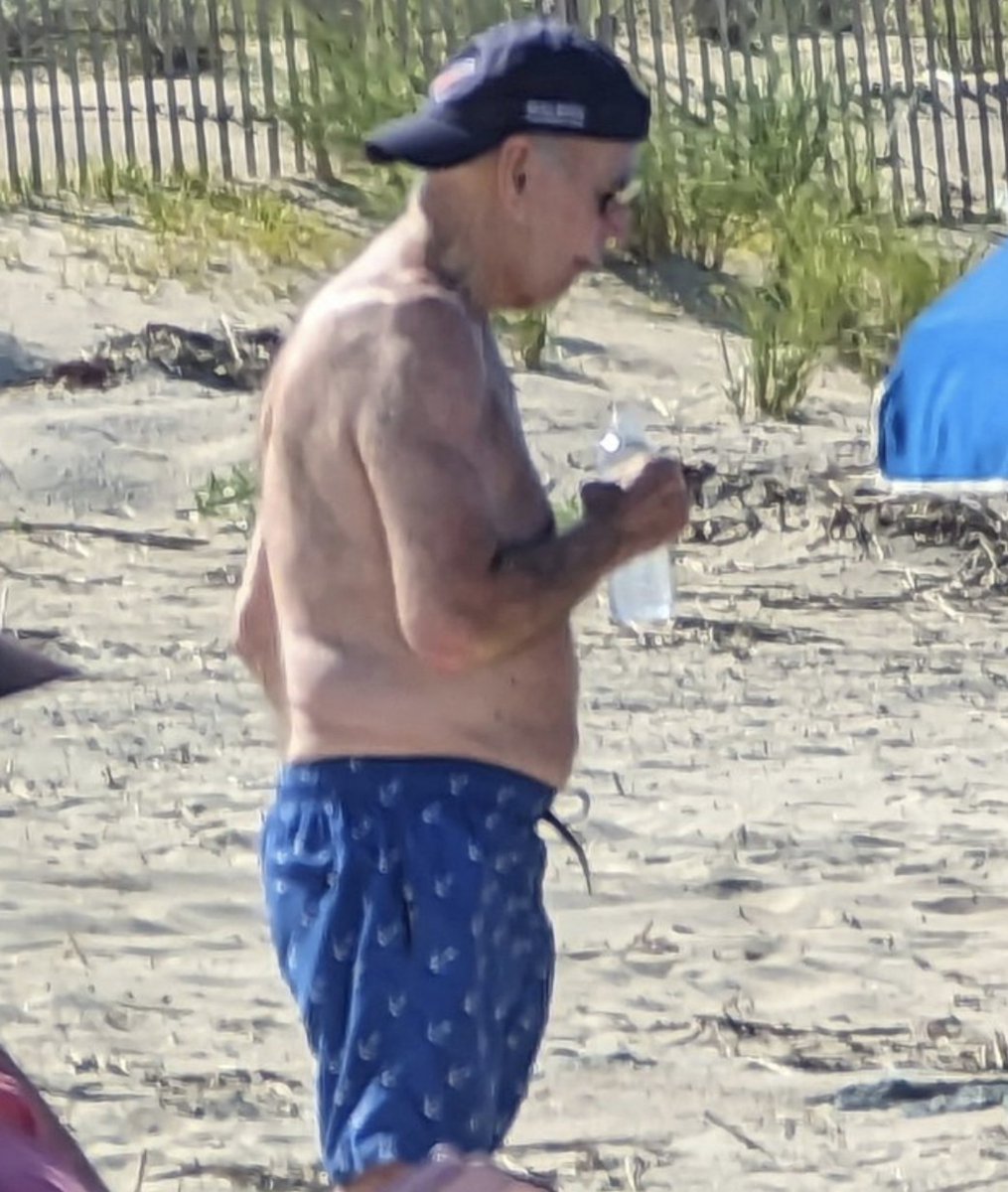 EdKrassen's tweet image. Joe Biden, on the best this weekend.

Everyone who is mocking Joe's appearance should post bathing suit photo of yourselves.  I dare you.

If you are mocking President Biden's body, calling him flabby, out of shape, fat, or unfit, you should be ashamed of yourselves.  

He's 80