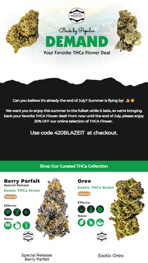 Avldispensary.com <-- Don't be left out of this last-minute sale on the best quality THCa flower at the best prices.