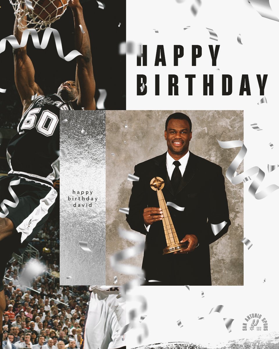 spurs's tweet photo. Sending all the birthday wishes to David Robinson today! 🎉 🎂

RT to wish @DavidtheAdmiral a Happy Birthday! https://t.co/6fkbtjnrSW