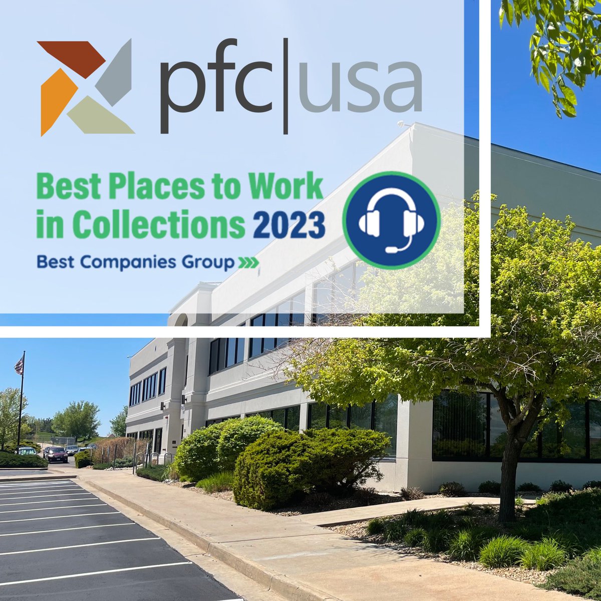 🏆 PFC USA has been selected as one of the 2023 Best Places to Work in Collections by <a href="/ACAIntl/">ACA International</a> and <a href="/BestCompaniesGP/">Best Companies Group</a>! This marks our 12th time receiving this honor, 9 years consecutively. Proud to be among the top agencies in the "Large Companies" category! 🎉 #BestPlacesToWork