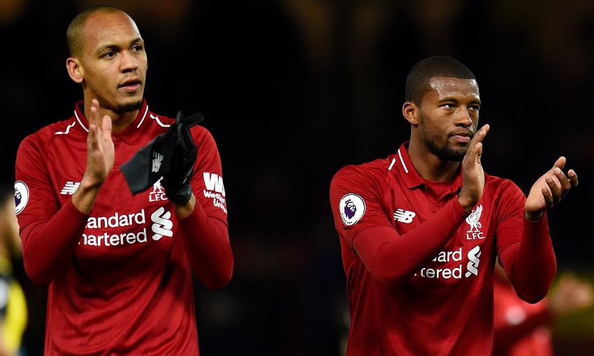 PremLeaguePanel's tweet image. Brothers of destruction. 2018-2020 LFC couldn’t be counter-attacked due to them. Master of reading the game &amp;amp; ball-winning + master of shepherding attacks away from danger &amp;amp; covering his full-backs.When one left,cracks first appeared.When the other declined,the house collapsed🔝