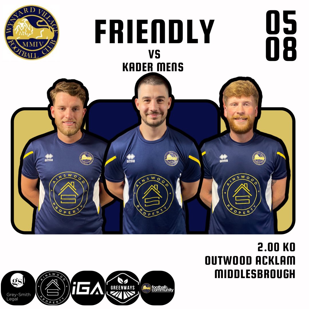 Saturday we travel to Acklam to play Kader Men’s in our final game of pre-season.