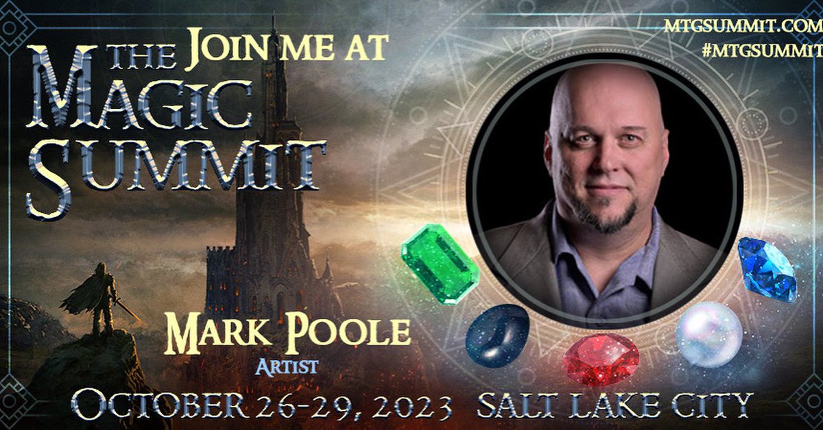 Markpooleartist's tweet photo. Happy to have the opportunity to attend this wonderful event once again!
Tune in tomorrow at 7pm mst on KingdomsTV’s Twitch stream to learn more about the event!
https://t.co/3BmUPtRO3m
#markpoole #markpooleartist #mtgsummit https://t.co/tNPX9PcXz8
