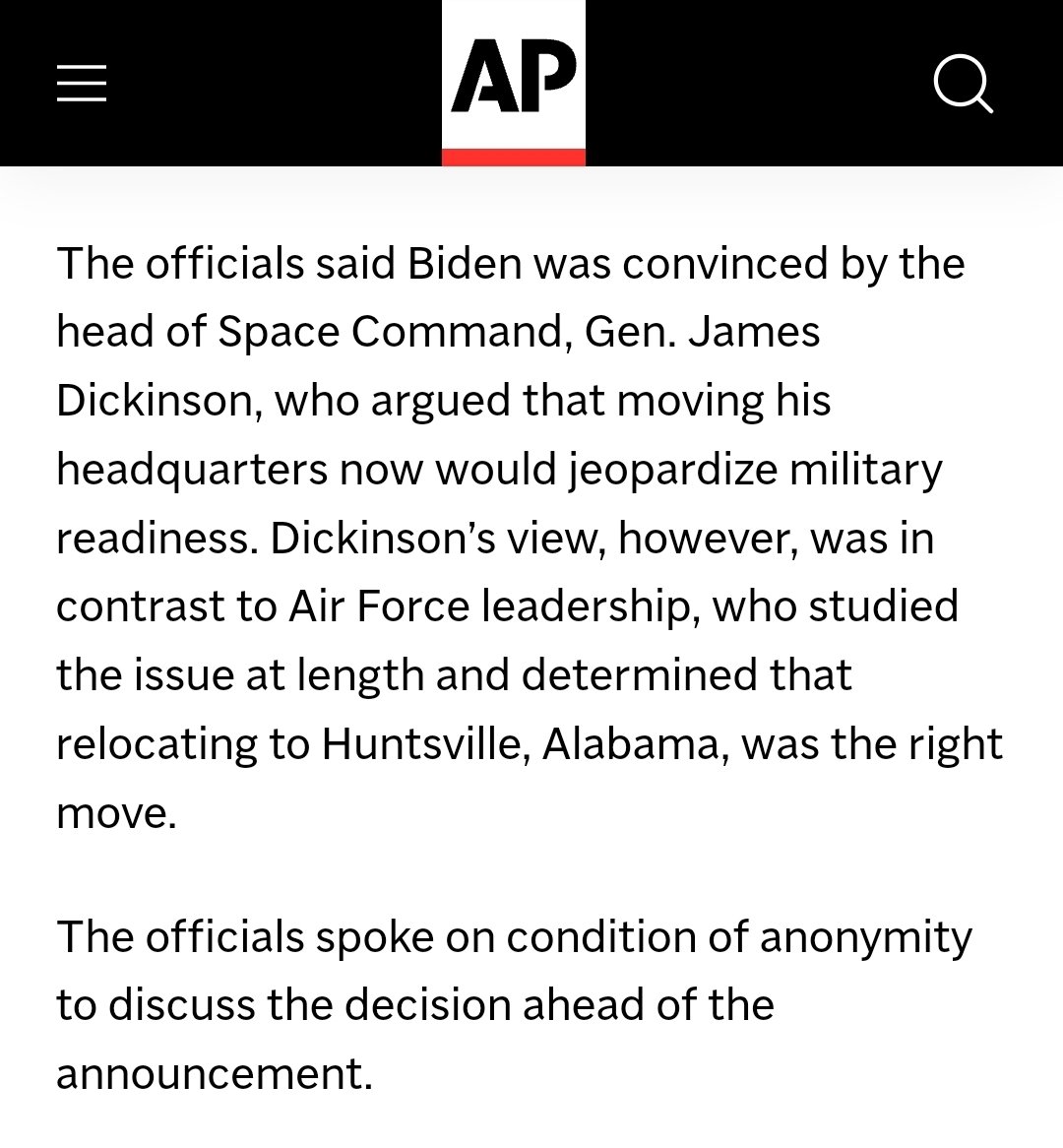 Yaffee's tweet image. Absolute horse crap. #spacecommand #huntsville #alpolitics