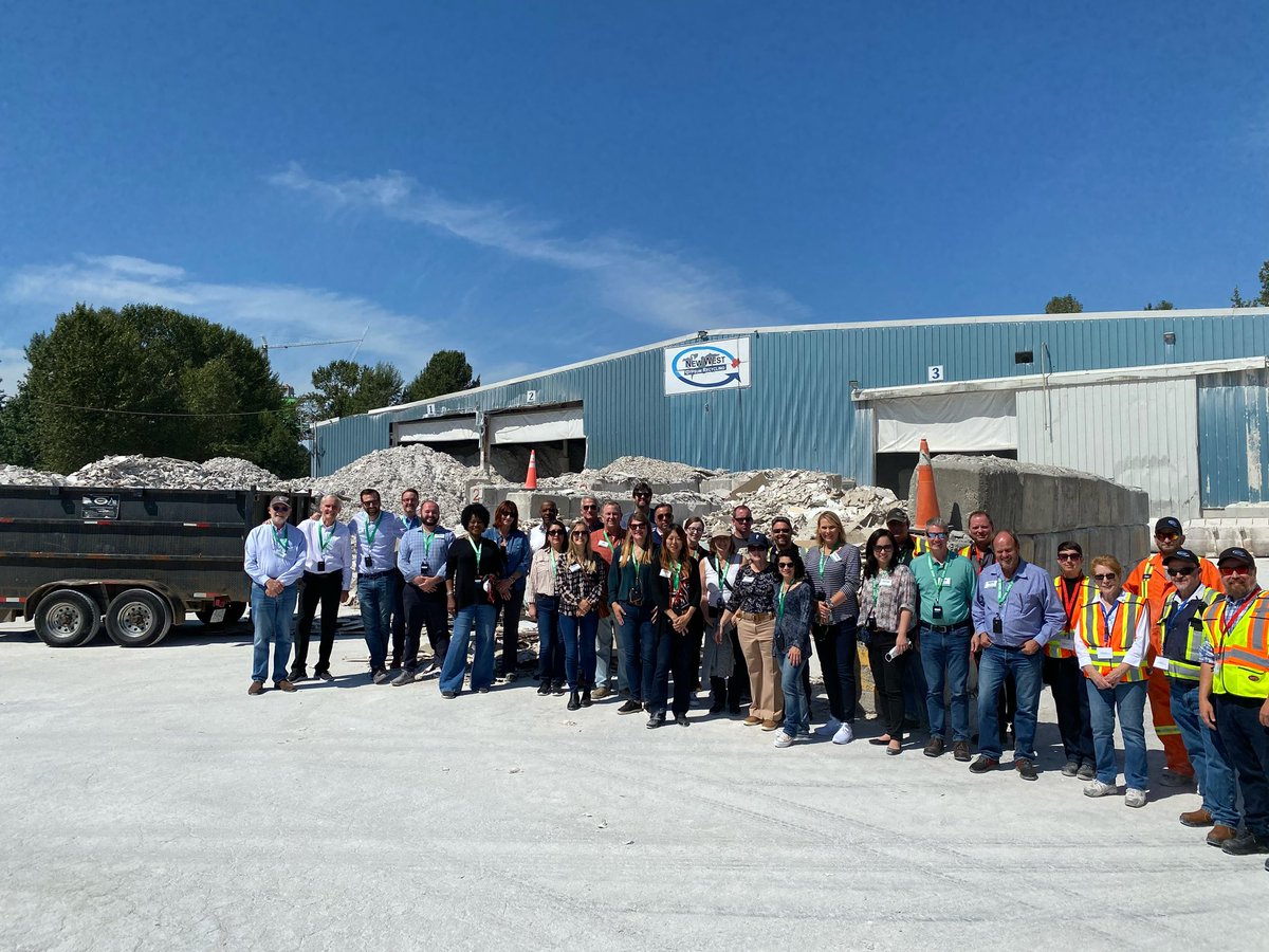 fionama's tweet photo. With its patented process, “urban miners” New West Gypsum Recycling separates the gypsum core from the paper backing. Gypsum is 100% recyclable and used for new drywall. The paper can be used in animal bedding, card stock, base fertilizer and even mushroom production. They also make briquettes for light weight concrete processes. ♻️ #CFEE #gypsum @NSACTION_US