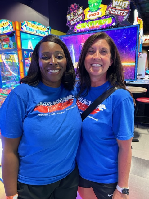 JaneWHerndon's tweet photo. The #BJHS crew enjoyed a fun morning of team building at Main Event! #GoBJHS https://t.co/Yg9AkfSNim
