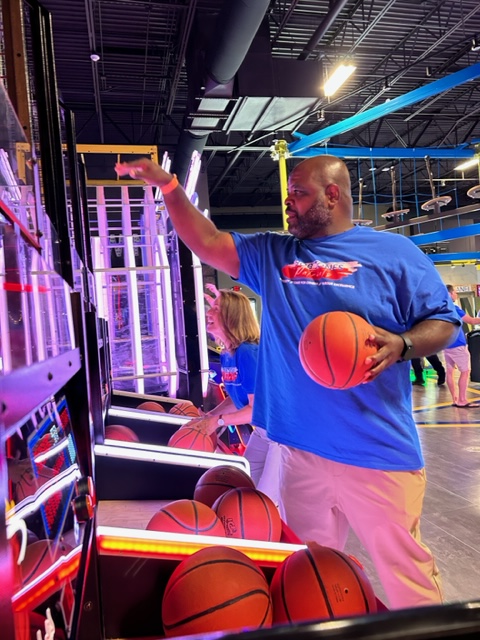 The #BJHS crew enjoyed a fun morning of team building at Main Event! #GoBJHS