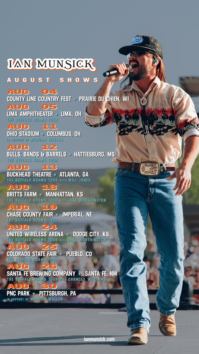 IanMunsick's tweet photo. August gonna get Western 🦬🎻🎫 https://t.co/CSGfmttg6z