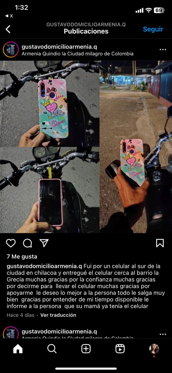 Me siguió un señor que hace domicilios y escribe todo lo que hace 🥹 apóyenlo
