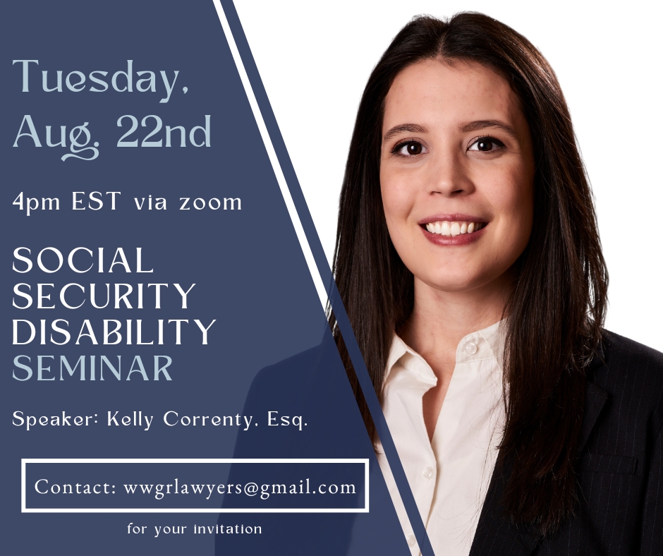 Reserve your spot now!:
Join Attorney Kelly Correnty as she discusses Social Security Disability Law.

👉 eventbrite.com/e/wwgr-law-pre…

#FreeWebinar #njlawyer #PAlawyer #benefits #SocialSecurity #Disability