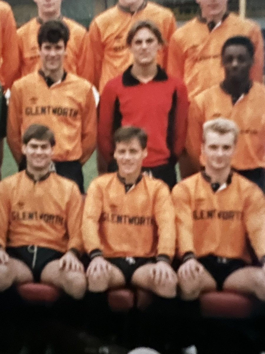 therealcayless's tweet photo. @DBfootball3 Going through some old photos. A blast from your past (I used to go to every Wokingham game.
(I’ve just turned 50 - scary). That orange was a bold choice for a kit. https://t.co/hKemkMjJVN
