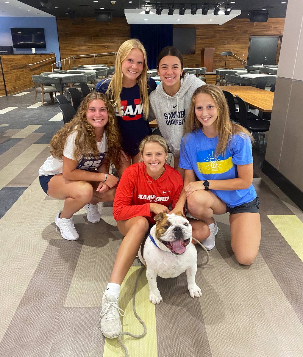 I’m so lucky! I ran into some of our <a href="/SamfordSoccer/">Samford Soccer</a> players today - and they’re always so nice to me!! Thank you ladies - keep doing a great job!! 🐶❤️⚽️ <a href="/SamfordU/">Samford University</a> <a href="/ChooseSamford/">Samford University Admission</a> <a href="/SamfordSports/">Samford Sports</a>