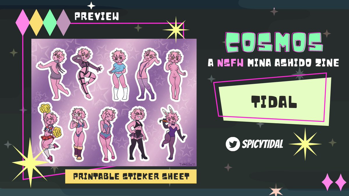 Cosmos is out!! Please go check out the full zine, everyone created such amazing Mina content, I will be eating for many moons to come 🤤 Thank you <a href="/StarburstZine/">💫 Starburst 💫 Zine Release 💖</a> for letting me join such a fun project <3
x.com/StarburstZine/…