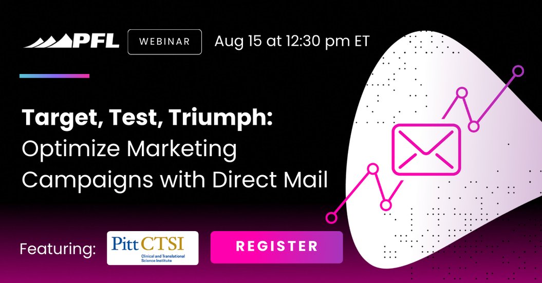 A virtual event with supercharged marketing ideas that create optimization— Inspired by The University of Pittsburgh's “All of Us” state-wide research program. Reserve a spot: okt.to/W9tcgA #marketingwebinars #PFL #directmail #creativemarketing