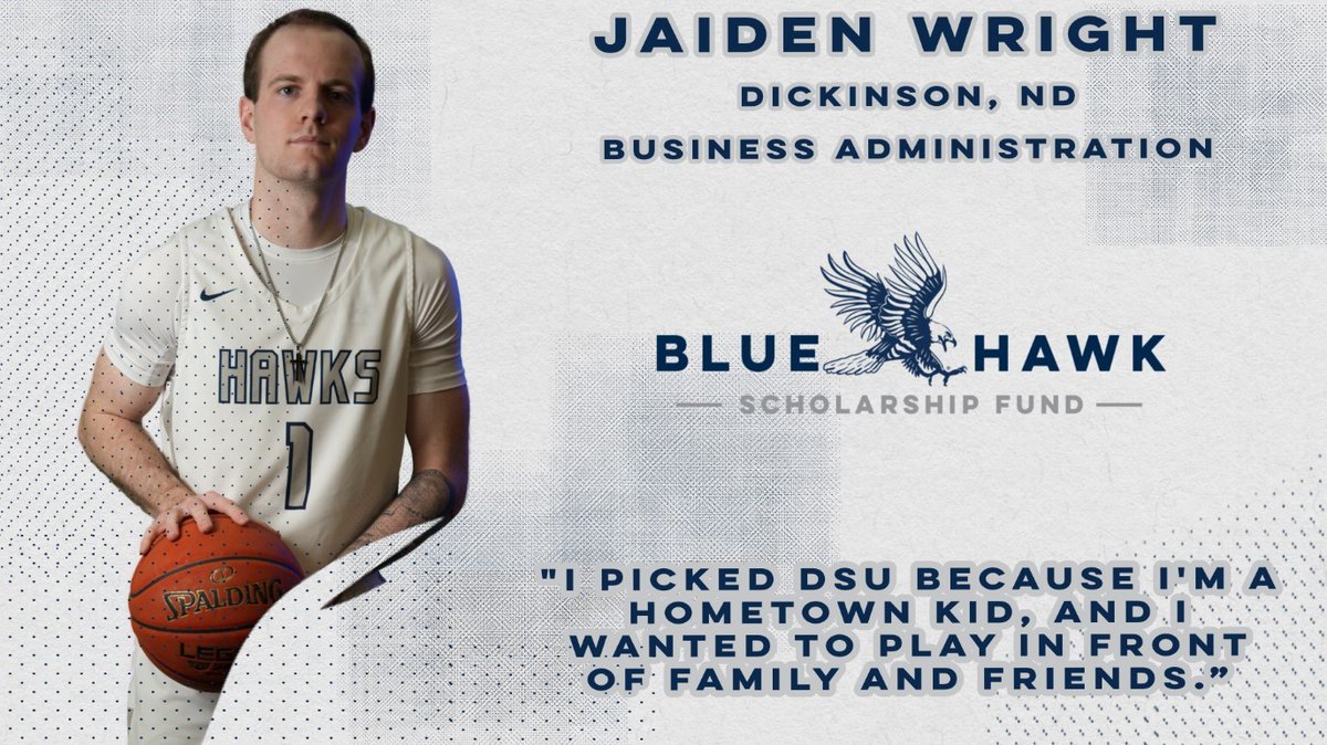 DSUHeritage's tweet photo. The Blue Hawk Scholarship Fund supports over 430 student-athletes pursuing their dreams of competing in collegiate athletics while also receiving a high quality education from Dickinson State University. 💙🦅
LINK: https://t.co/WzFTe9T2eQ
#ForeverABlueHawk #HawksArep #BHSF https://t.co/d8GKwI0MX7