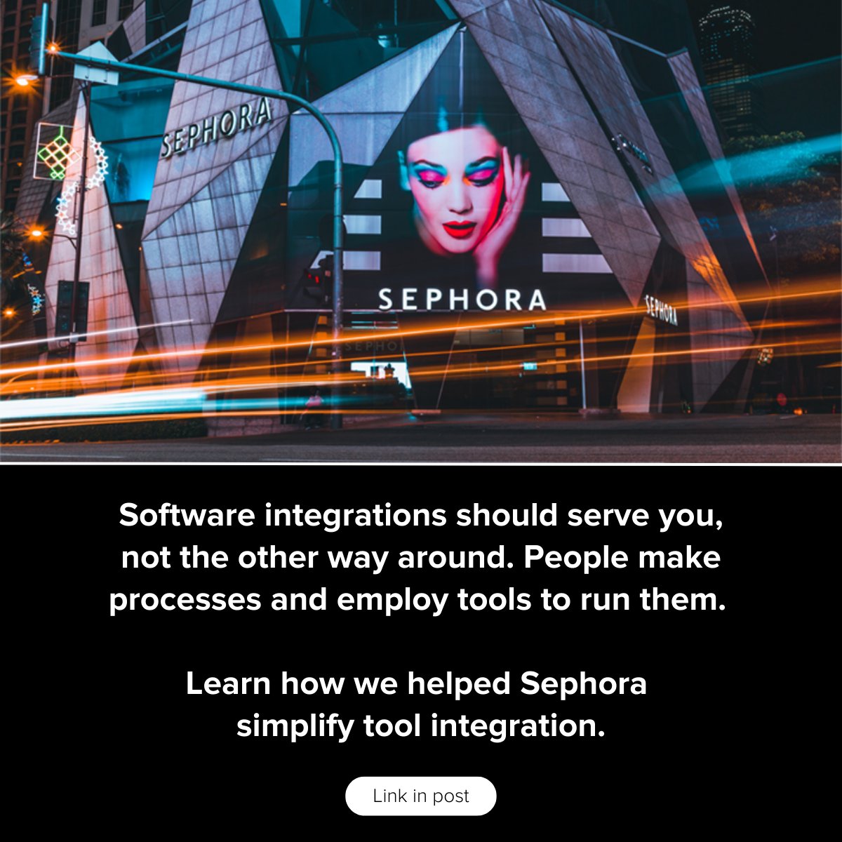 ModusCreate's tweet photo. Software integrations should serve you, not the other way around. This means knowing not only what to integrate but what not to. Here’s how we helped @Sephora simplify their @aha_io and @Jira integration.

https://t.co/02cQEqrP7W

#EfficiencyBoost #EmpowerYourWorkflow #Jira #Aha https://t.co/WCGIdDhR5e