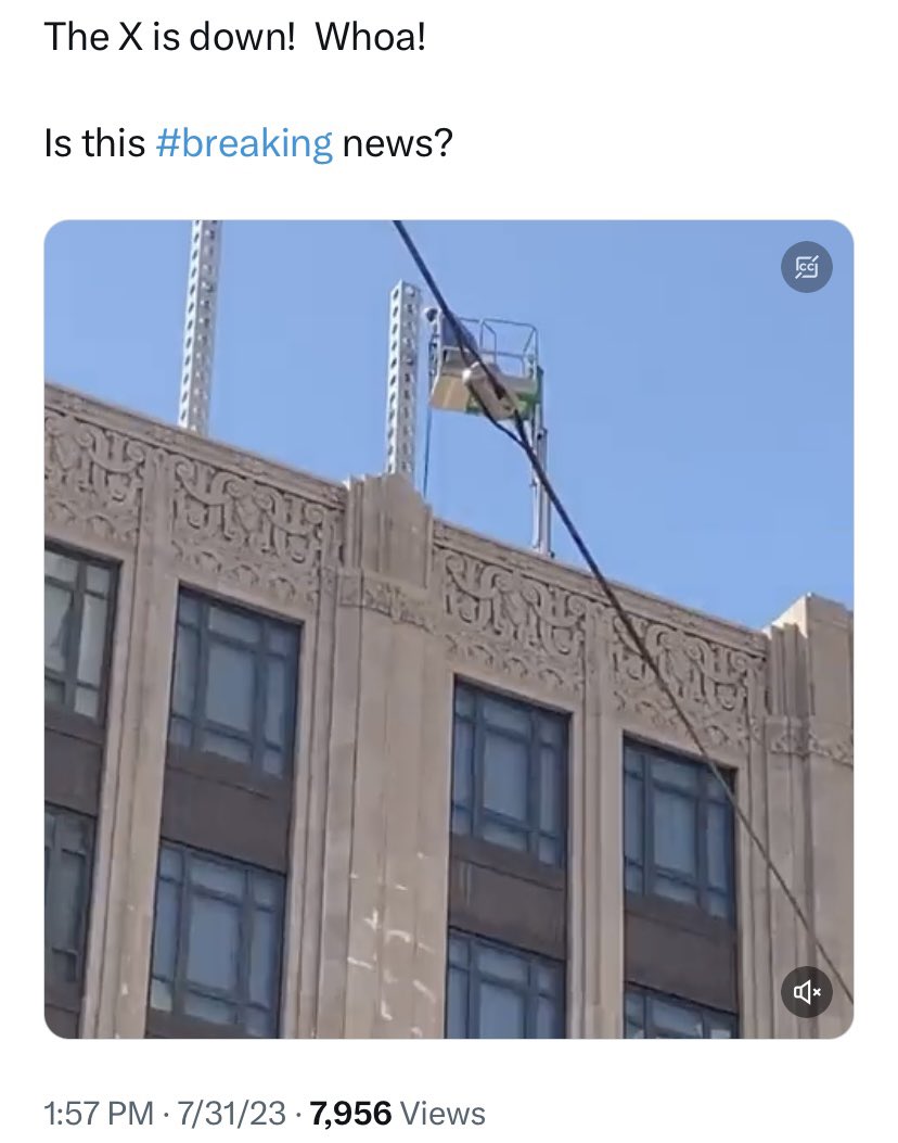 libsoftiktok's tweet photo. People in San Francisco: We want to walk down the street without having to step over poop, needles, and homeless while witnessing stores getting looted.

City of SF: Best we can do is force Elon to remove the X sign from Twitter HQ https://t.co/qPh25ze1zh