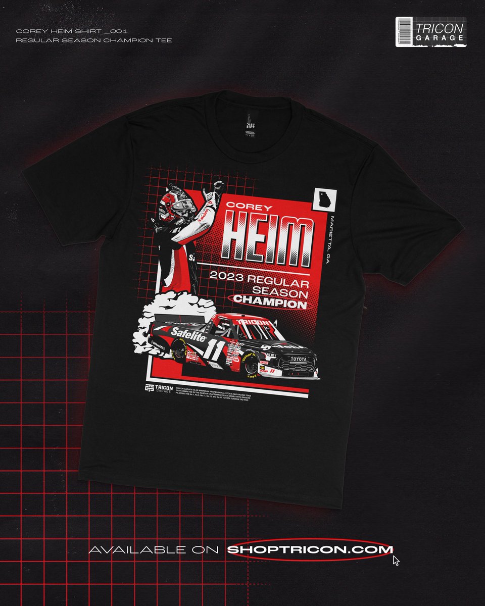 TRICONGarage's tweet photo. Fresh merch drop for the regular season champ.๐๐ฅ
๐: https://t.co/qFLJIivUQr https://t.co/P9meCkSXx2