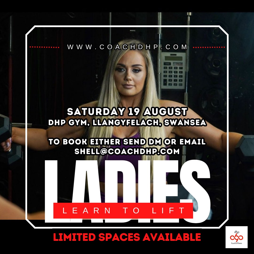 Ladies Learn To Lift and Lunch 
LIMITED SPACES SO BOOK YOUR SPACE NOW
The session will include a training session with Shell &amp; Huw in a private gym, a fabulous lunch with Q&amp;As, exceptional value starter pack to take away including educational pack, plus loads of bonuses!