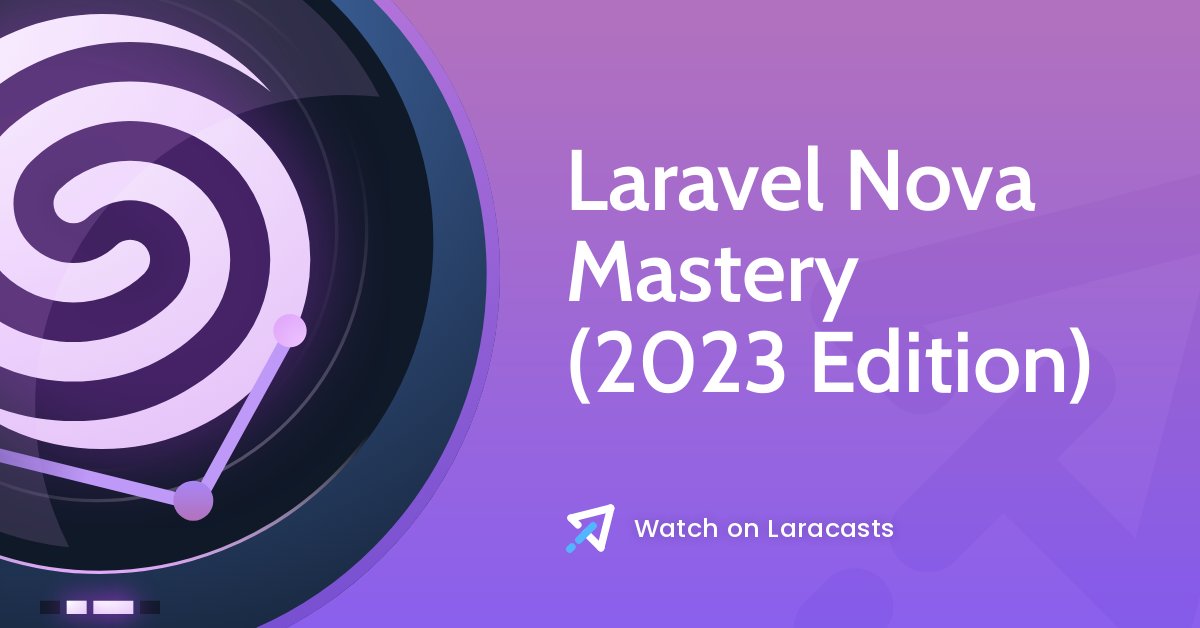 We've launched our newest 🆓 series.

"Laravel Nova Mastery"

The first five episodes are now live, and we'll publish one new episode every work day until its completion. 🚀

laracasts.com/series/laravel…