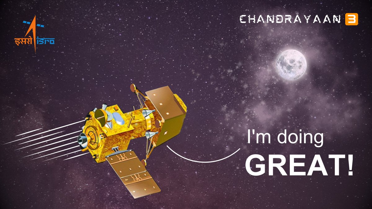 Chandrayaan-3 Mission Update: #Chandrayaan3 completes its orbits around the Earth and heads towards the Moon. A successful perigee-firing performed at ISTRAC, #ISRO has injected the spacecraft into the translunar orbit. Next stop: the Moon 🌖 As it arrives at the moon, the…