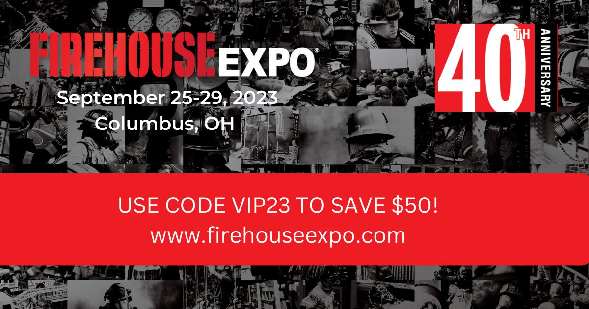 Join us in September at Firehouse Expo 2023. Register with the link below and remember to use the code to save $$$. @FirehouseExpo firehouseexpo.com/2023/begin