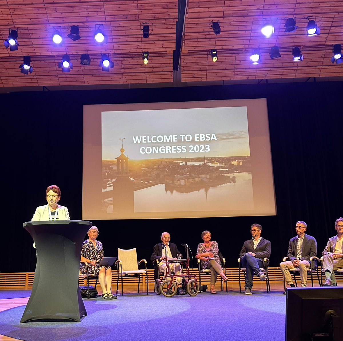birloque's tweet photo. Our European Biophysics Congress #EBSA2023 in Stockholm has been just opened! Four days ahead full of science, nice discussions and friends!
Gorgeous environment of @Stockholm_Uni and spectacular congress site at Aula Magna https://t.co/ARAVVfNgLu