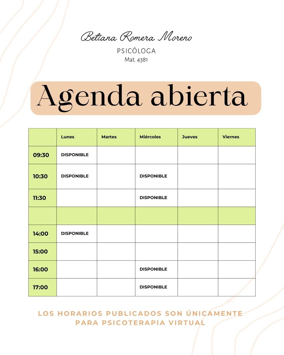 bettajetta's tweet photo. Hola gente! Por acá psicóloga TCC con turnitos libres. Me ayudan a compartir? Gracias https://t.co/RGNZzy46w1