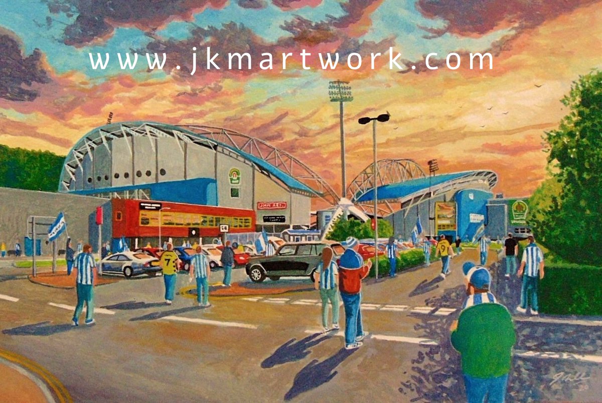 JKMartwork's tweet photo. hi @TTCMatt @takesthatchance @TheTownSocial painting ive done of #johnsmithstadium #htafc ,prints still available just ยฃ15 a3 size @ https://t.co/lwlE5y09nk RT's appreciated https://t.co/CS2WSVHFGu