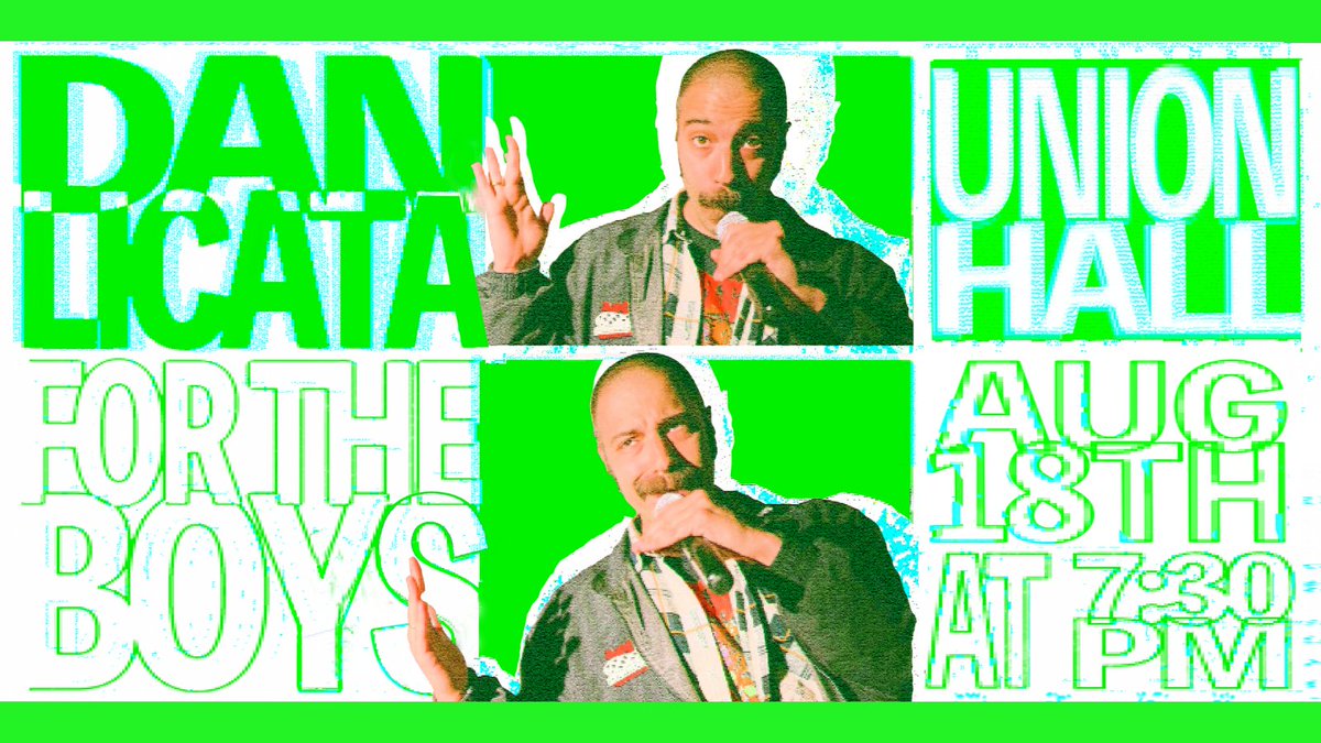 FRI 8/18: Dan Licata: For The Boys @danlicatasucks prepares to film his first stand-up special for an audience of teenage boys, with special guests @nicknaney and @ElizaHurwitz! 🎟️: tinyurl.com/mkz6tz7v
