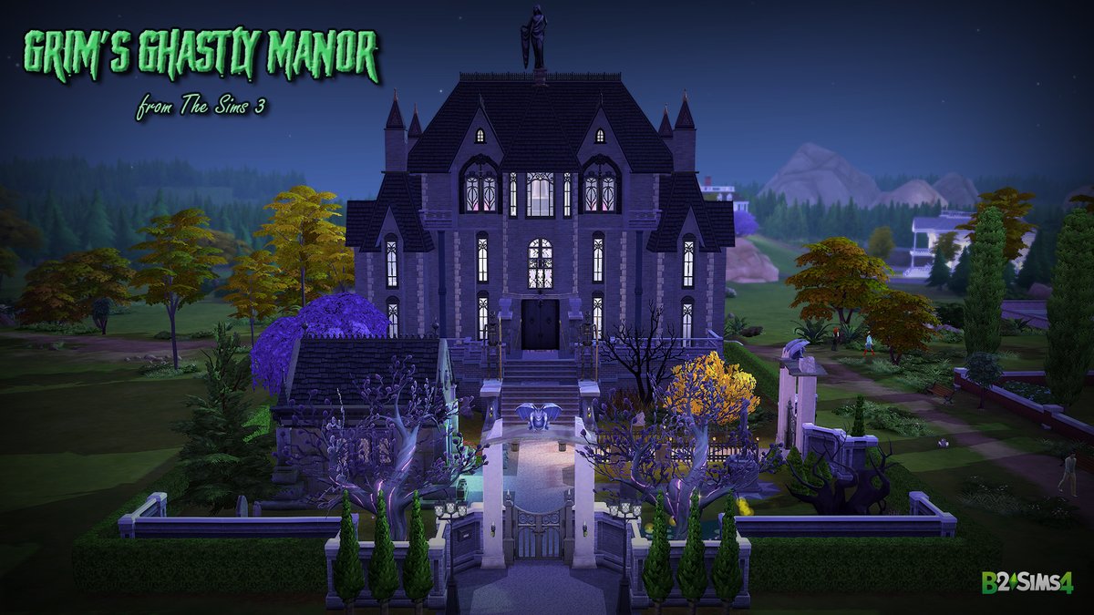 B2Sims's tweet photo. Grim's Ghastly Manor - 2br, 1ba (TS3to4) | B2 Sims https://t.co/5CfkpLYFUd

#TheSims #TheSims4 #Sims4 #TS4 #ts4build #ts3to4 #ccfree #residential #hauntedhouse  #sims3store https://t.co/xcd5dhPuIN