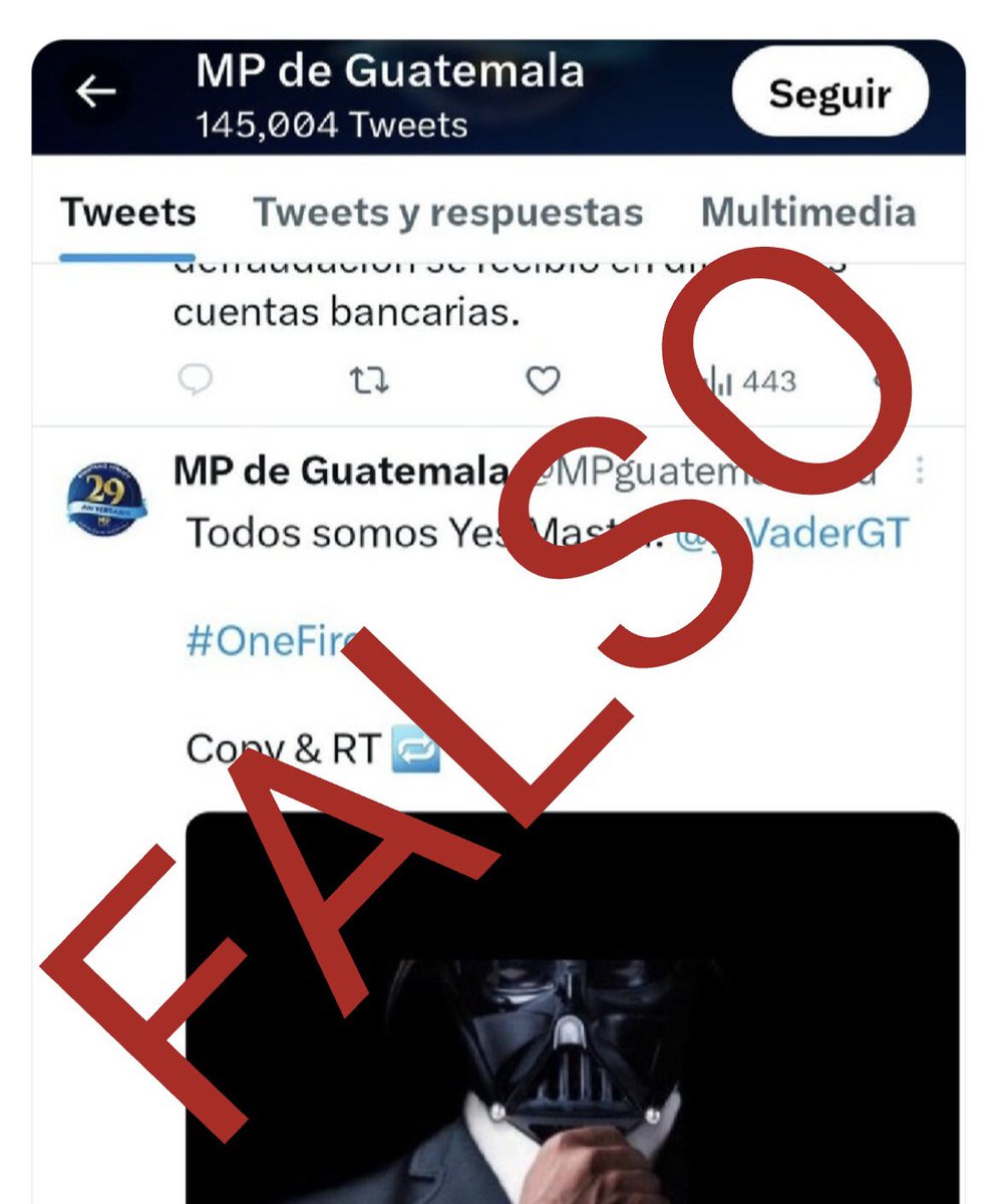 JeanFerari's tweet photo. Increíble como el ministerio público siendo una institución seria se deja llevar por estas situaciones infantiles en tiempos de crisis electoral, las personas que manipulan la cuenta de dicha institución prestigiosa, deberían de ser removidos. #Guatemala https://t.co/NpbFJ9P1iL