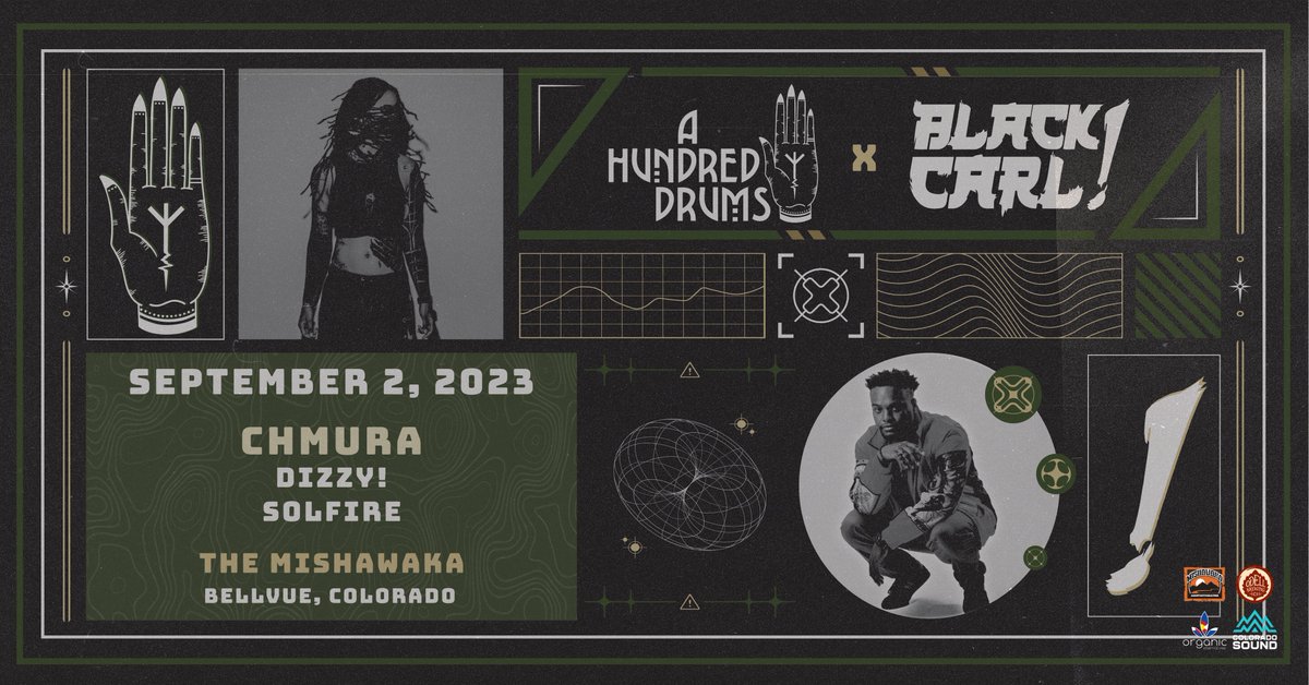 themishawaka's tweet photo. We’re getting hype for our show with @AHundredDrums and @BlackCarlBass on September 2nd and @chmuramusic just joined the lineup! Kick off your Labor Day weekend with us and don’t forget to secure your tix. 

Tickets &amp; Info ➞ https://t.co/1rUod79J8k https://t.co/6xyOw6gPOQ