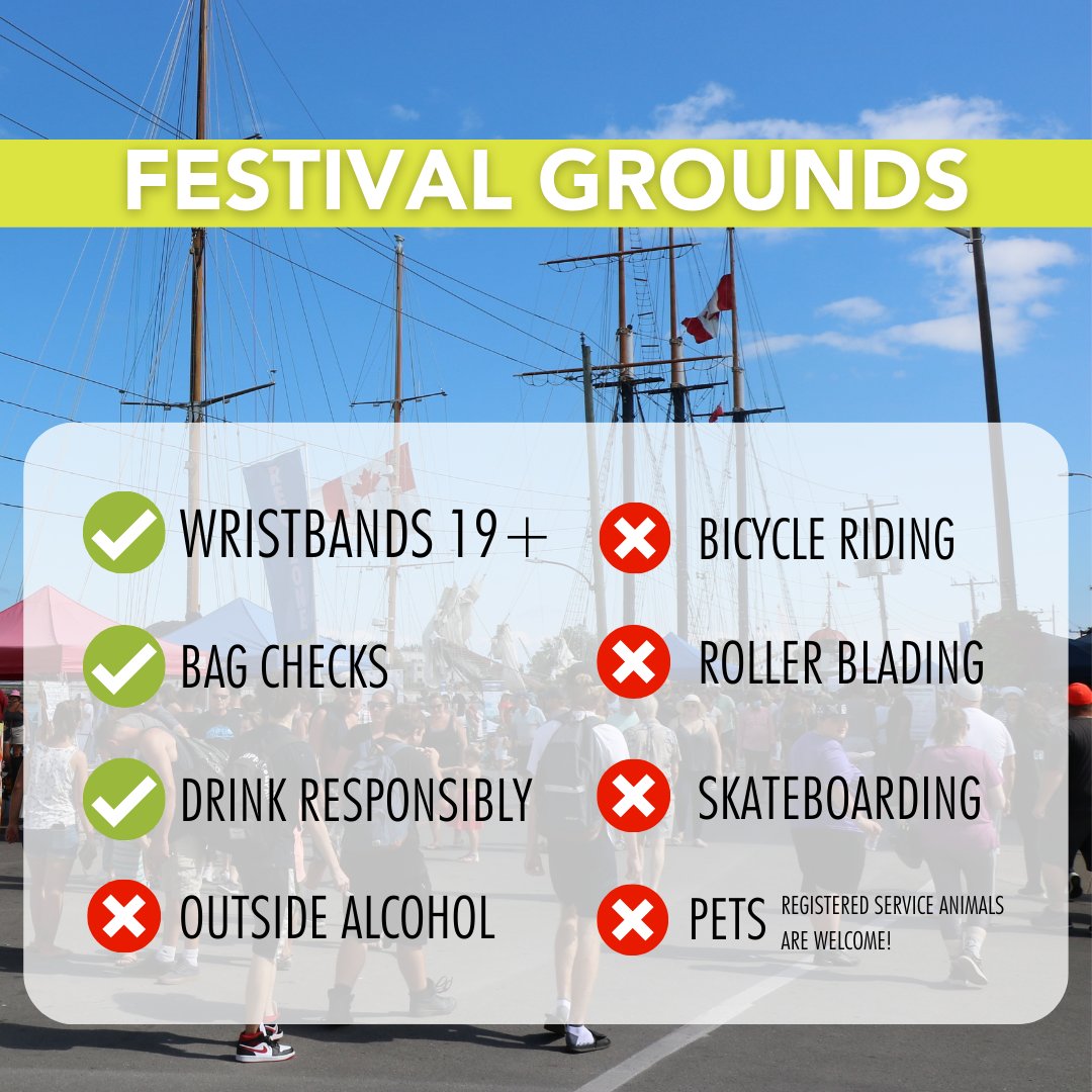DO’S AND DONT’S| We are just a few days away from the 45th Annual Canal Days Marine Heritage Festival and wanted to remind you of a few do’s and dont’s on festival grounds.

For more details visit, canaldays.ca!