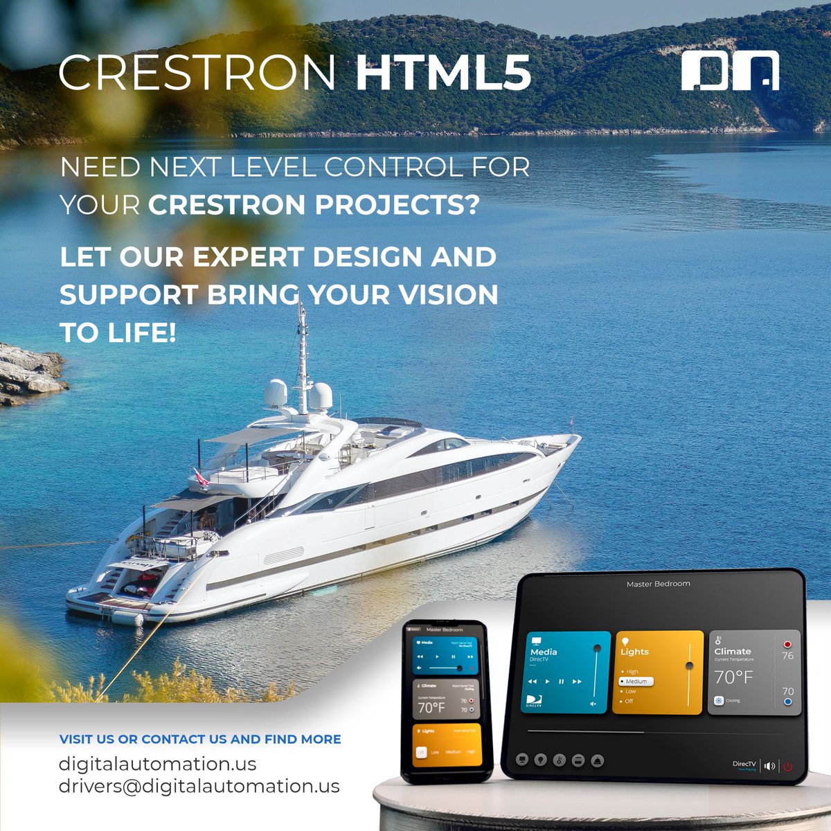 DAutomation's tweet image. Need next level control for your @Crestron HTML5 projects?  Let our expert design and support bring your vision to life!
digitalautomation.us/contact/

#Crestron #crestroncontrol #smarthome #homeautomation #CrestronProgramming #crestronprogrammer #homeintegration #smartbuildings
