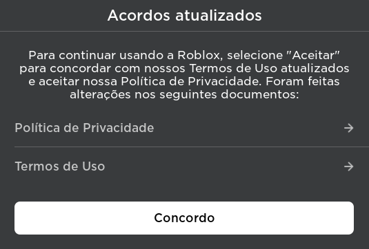 RTC em português  on X: NOTÍCIA: Parece que o Roblox está seguro  novamente, por enquanto! Um dos criadores do grupo envolvido nos jogos que  te banem fez um anúncio dizendo que