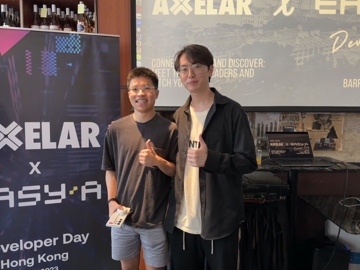 easya_app's tweet photo. Announcing the winner of our @axelarcore x @easya_app Developer Day pitchathon, @themoonlab_co! 🏆

They’re building a platform for companies to tap into Web3 and any blockchain effortlessly. One of the coolest interchain use-cases which leverages Axelar to the max! 🔥 https://t.co/mlUPhOepLy