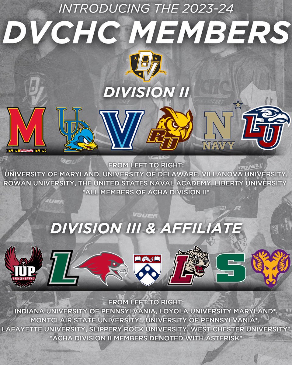 Introducing the star-studded lineup of team’s participating in DVCHC D2&amp;D3 for the 2023-24 season. Can’t wait to see what these teams accomplish⭐️

#dvchc #acha #womenshockey