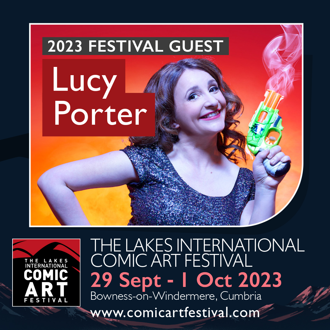 ComicArtFest's tweet photo. Thrilled that @lucyportercomic will be joining us at #LICAF2023! Lucy is the Queen of Comedy! Last year she presented our opening gala event. For the Festival this year she’s back in Bowness-on-#Windermere to host our very own Saturday night pub quiz!🤩🍻
https://t.co/Hf3wA1sxNK https://t.co/Ul3wLXQ3Sx
