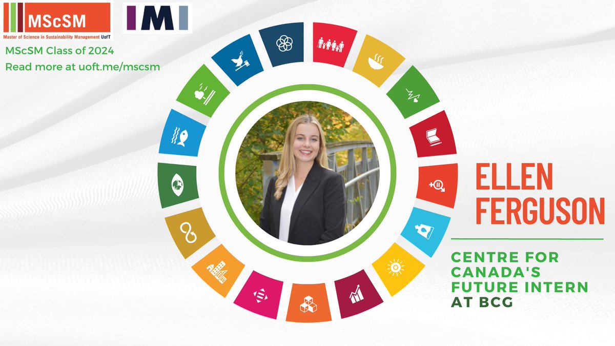 UTMMScSM's tweet photo. Today’s feature is Ellen , a #Classof2024 graduate student on their internship journey as a Centre For Canada's Future Intern at BCG. Visit our instagram page to read more about their internship exp. &amp; how the MScSM program prepared them for the workplace! #TheMScSMChronciles https://t.co/ZREwr9H8Zz