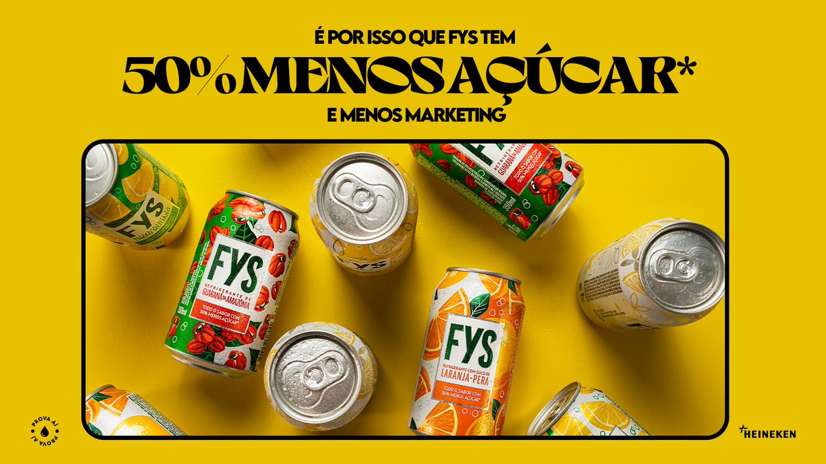 fysoficial's tweet photo. FYS tem 50% menos açúcar e menos marketing, então a gente não vai ficar tirando onda com termos de marketing em inglês. https://t.co/w7B0PCKkh0
