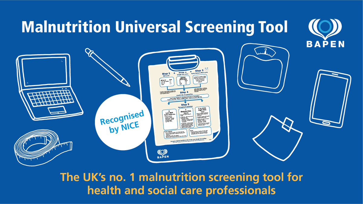 'The 'Malnutrition Universal Screening Tool' is NICE recommended and, we believe, should be used for routine screening in all health and social care settings.

There’s a reason why it’s the most commonly used screening tool in the UK, find out here: bit.ly/2IV4AMY