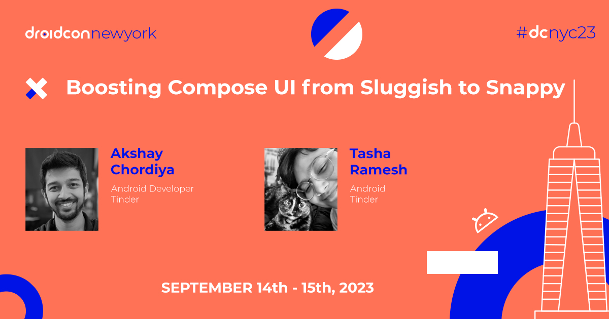 Two for the price of one! 📣👏

<a href="/TashaRamesh/">tasha 👽</a> &amp; <a href="/Akshay_Chordiya/">Akshay Chordiya</a> will be discussing Compose #UI performance, how to optimize a flawed #app in real-time, &amp; more at #dcnyc23 

Read the full abstract here: nyc.droidcon.com/tasha-ramesh/
