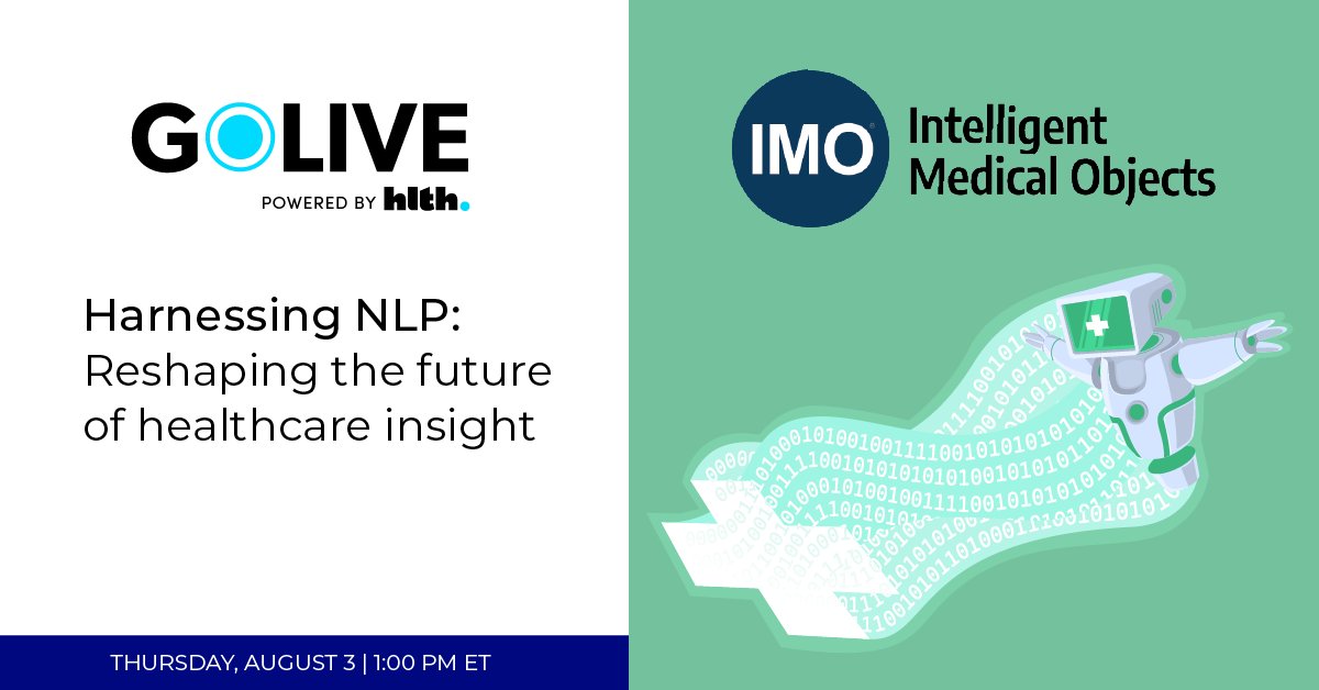 HLTHEVENT's tweet photo. Natural Language Processing is crucial in bridging the gap between valuable data and actionable insights.

Join @IMOsolutions to learn ⤵️
👉 How NLP can unlock new value in healthcare
👉 How healthcare can leverage NLP tech
👉 And more!

Register 👉 https://t.co/TlB6j6GLUK https://t.co/yEGX3XHQIc