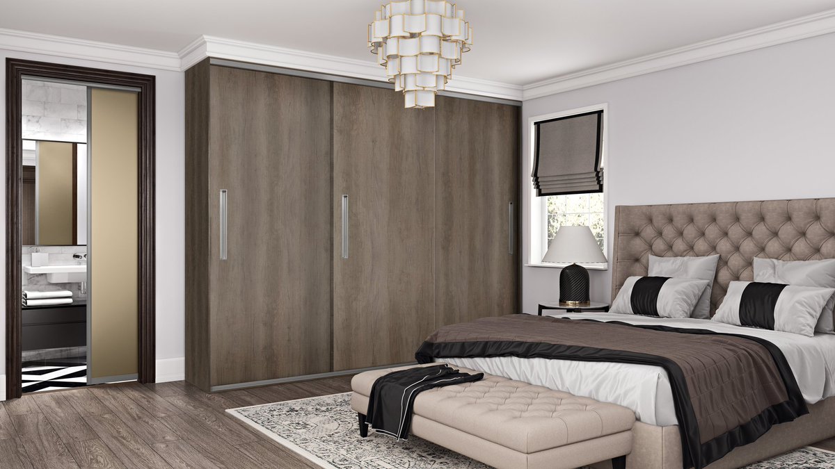 Our Grey Nebraska City doors are produced from MFC material, with a finishing matching edge, giving your client a classic vibe to their bedroom.

Available at made to measure at trade rates!

#wardrobes #madetomeasure #mfc #woodpanel #classic #City